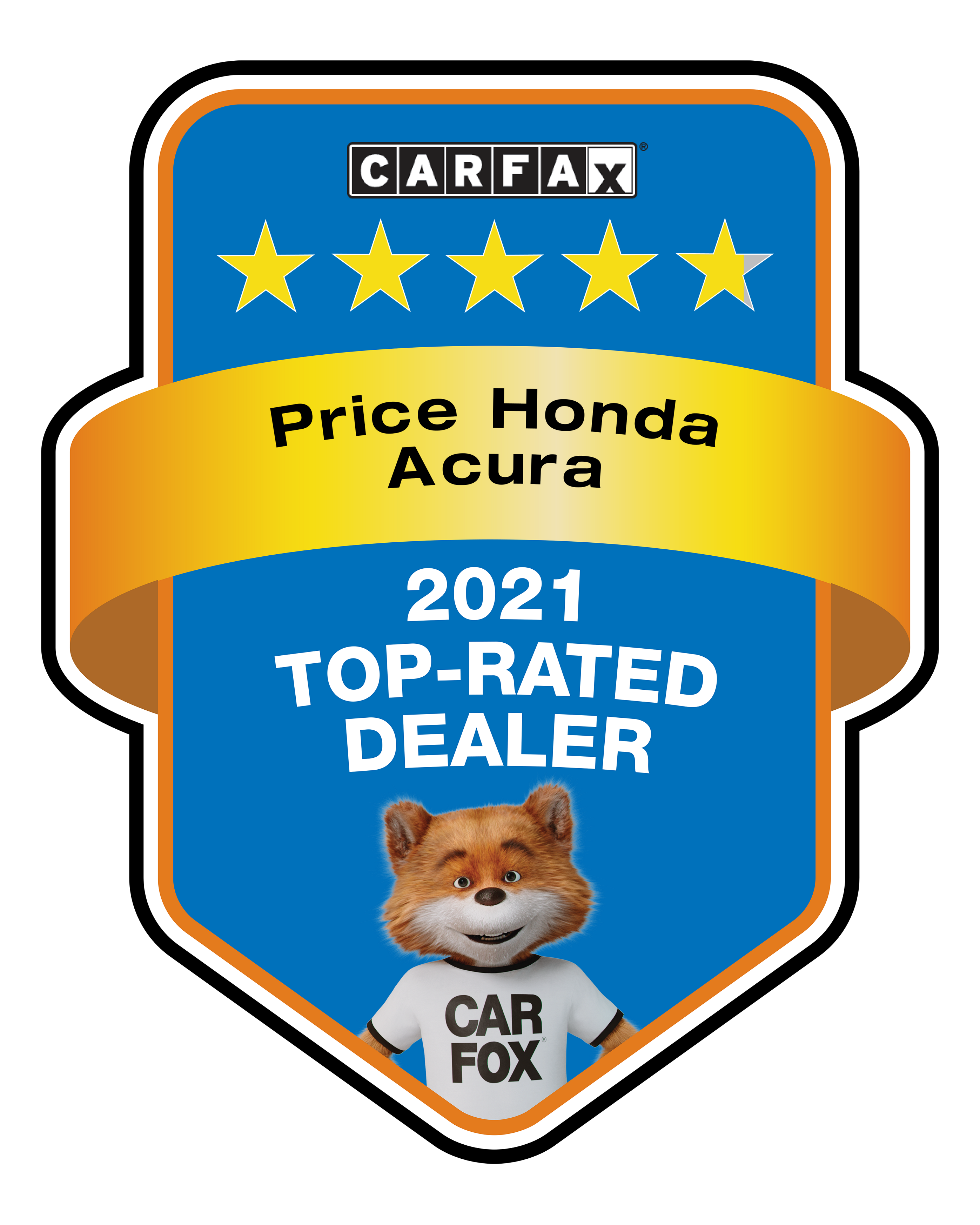2021 Carfax Award for Used Cars and Service near Delaware, at Price Honda Acura