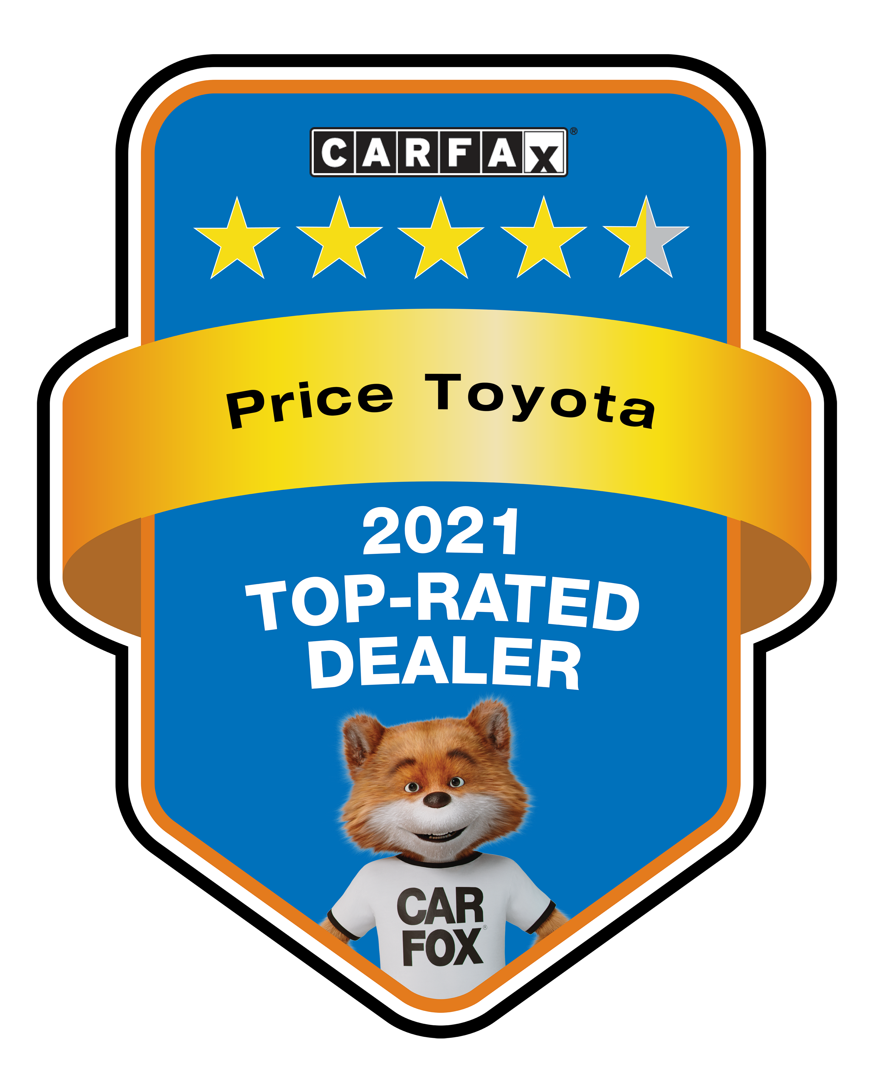 2021 Carfax Award for Used Cars and Service near Delaware, at Price Toyota