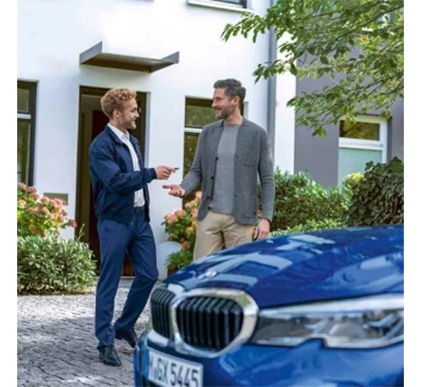 
    A BMW representative providing roadside support