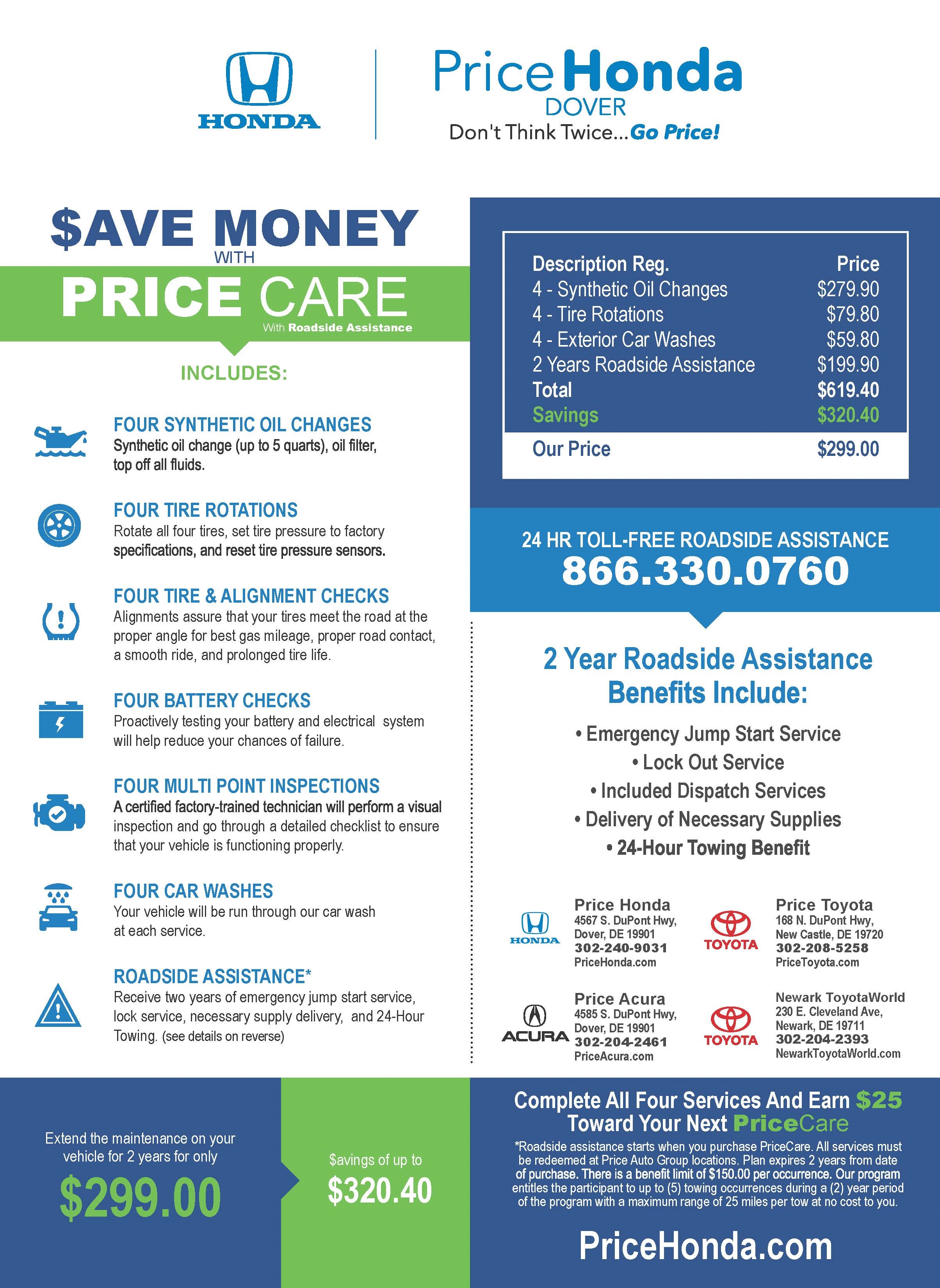 price care prepaid maintenance price auto group dover de