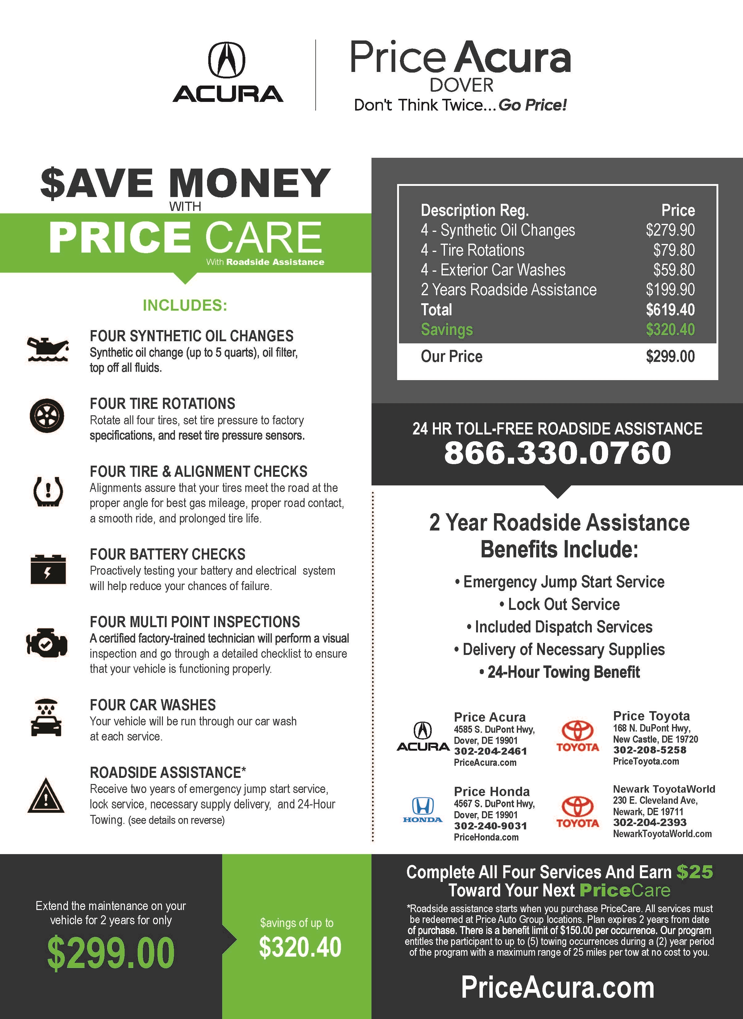price care prepaid maintenance price auto group dover de