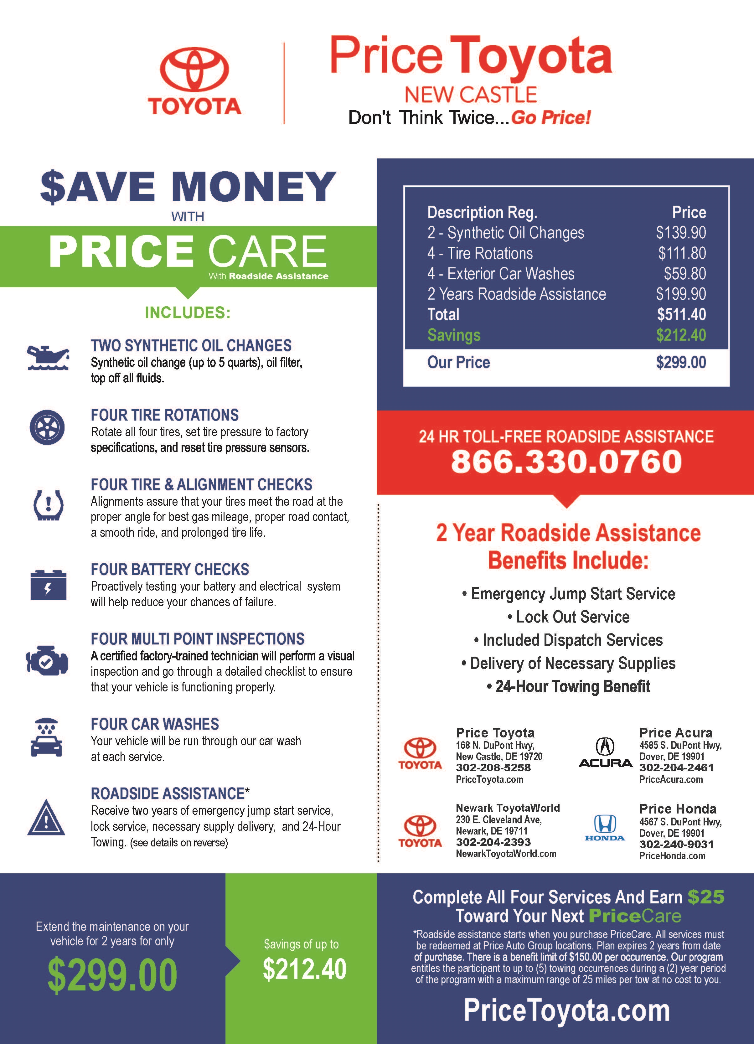 price care prepaid maintenance price auto group dover de