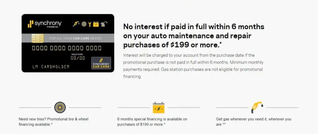 Synchrony Car Care Credit Card