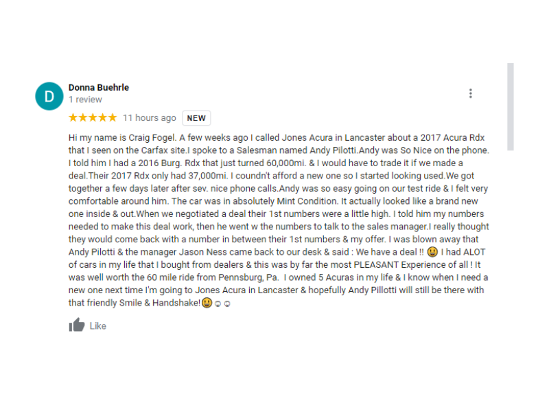 Jones Acura Lancaster PA