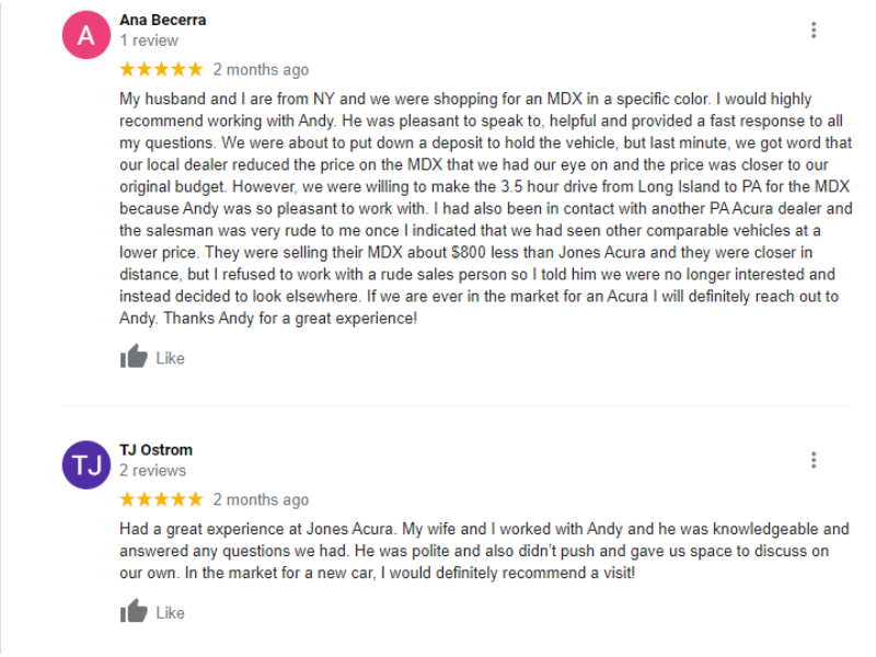 Jones Acura Lancaster PA