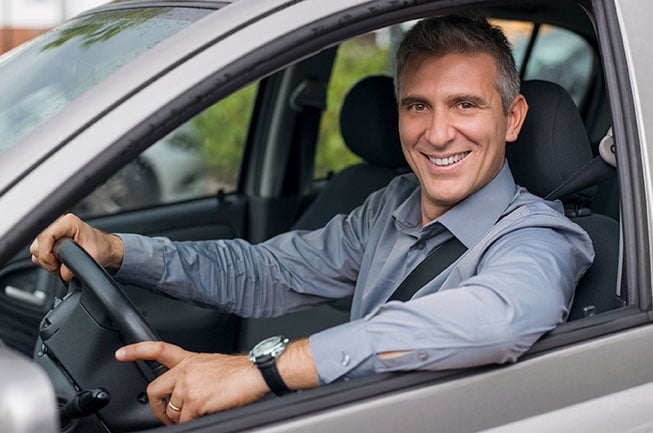 man driving new VW he just financed