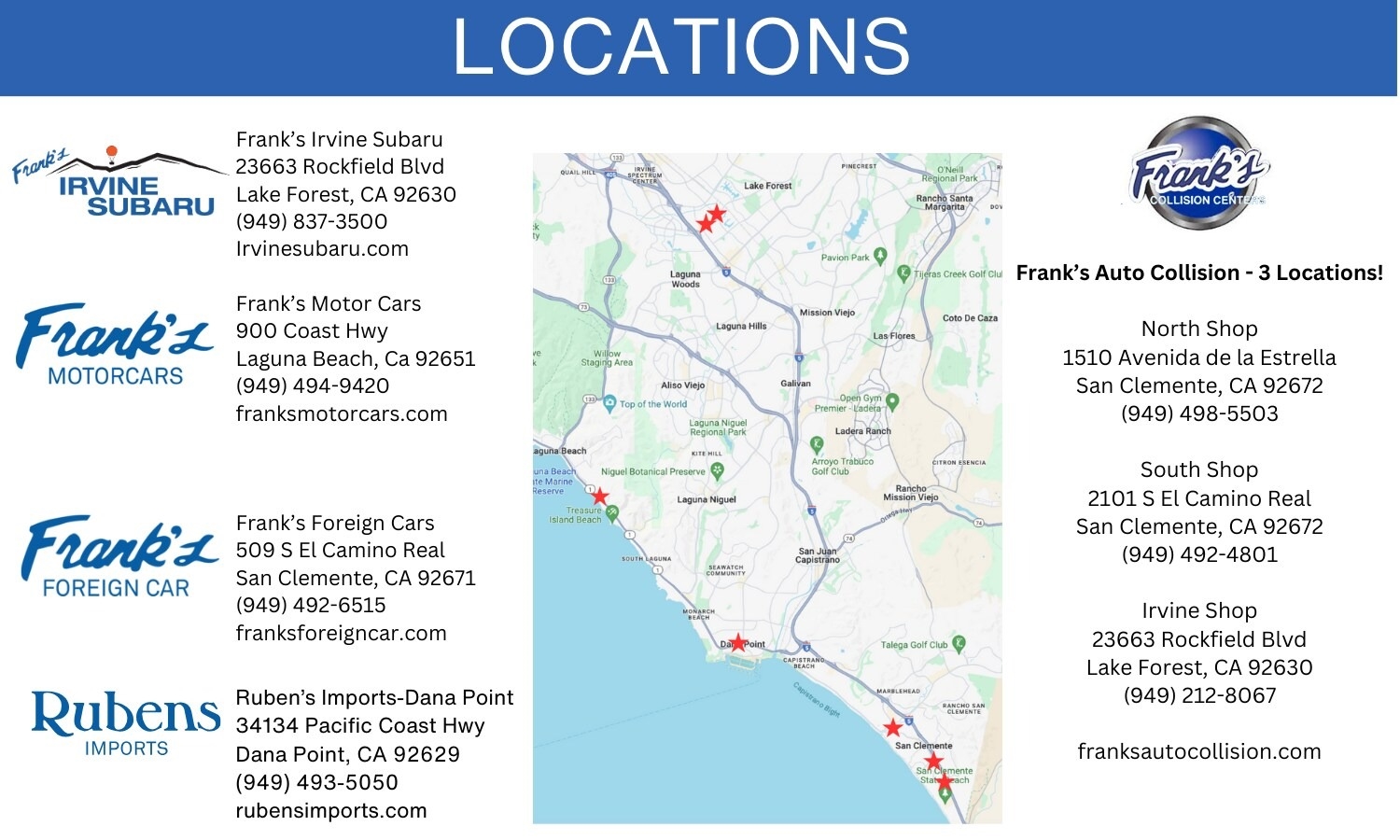 Frank's Irvine Subaru Lake Forest CA