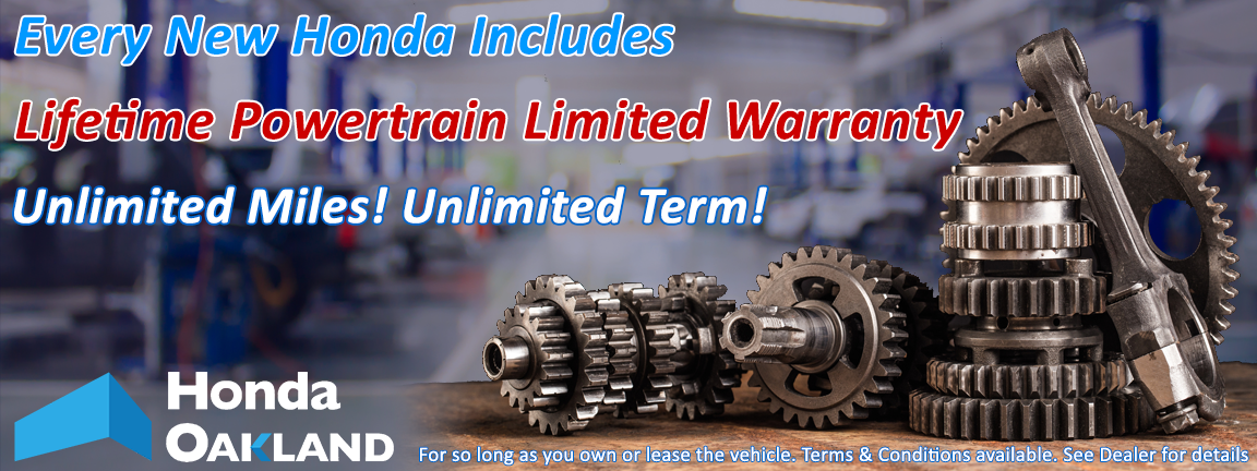 lifetime powertrain warranty honda of oakland