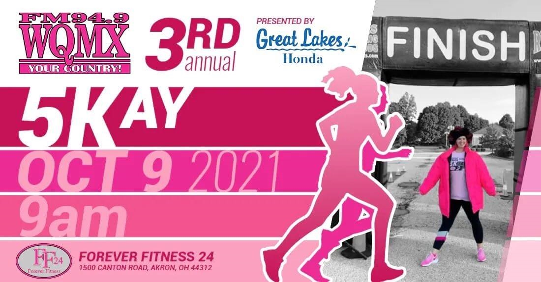 Great Lakes Honda sponsor sign for the 3rd annual Forever Fitness 5K run in Akron, Ohio