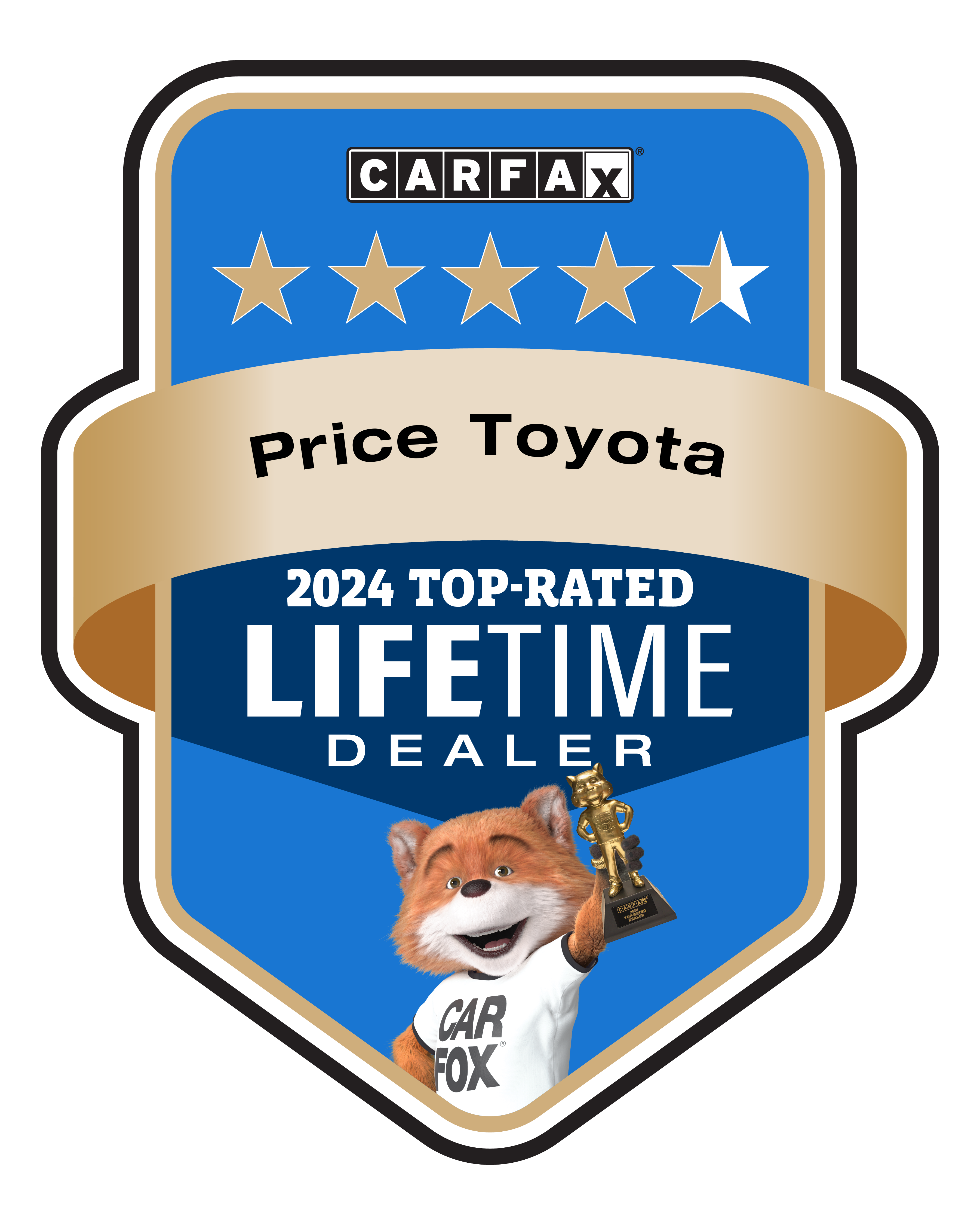 2021 Carfax Award for Used Cars and Service near Delaware, at Price Toyota