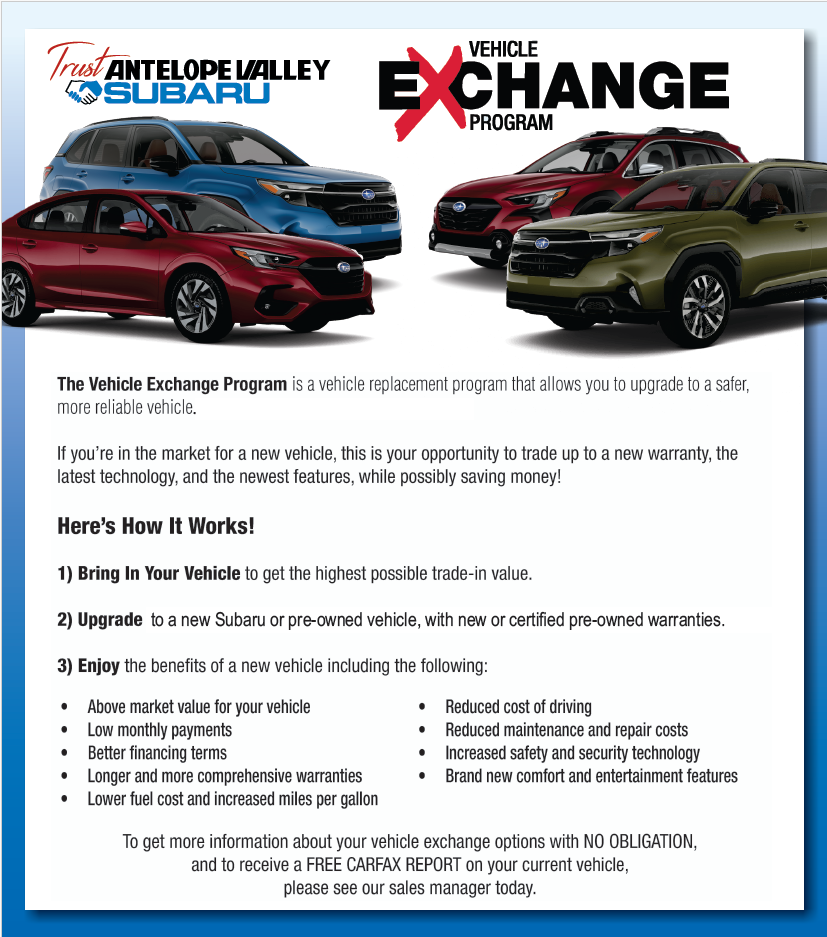 Trust Antelope Valley Subaru Lancaster CA