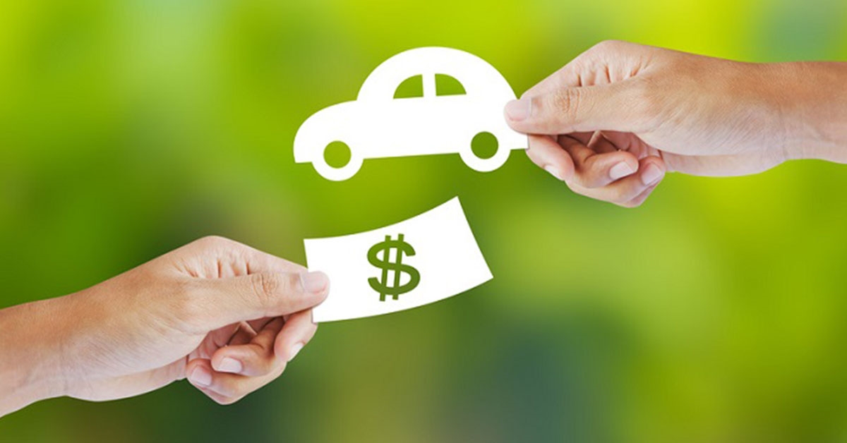 Exchanging car for cash graphic