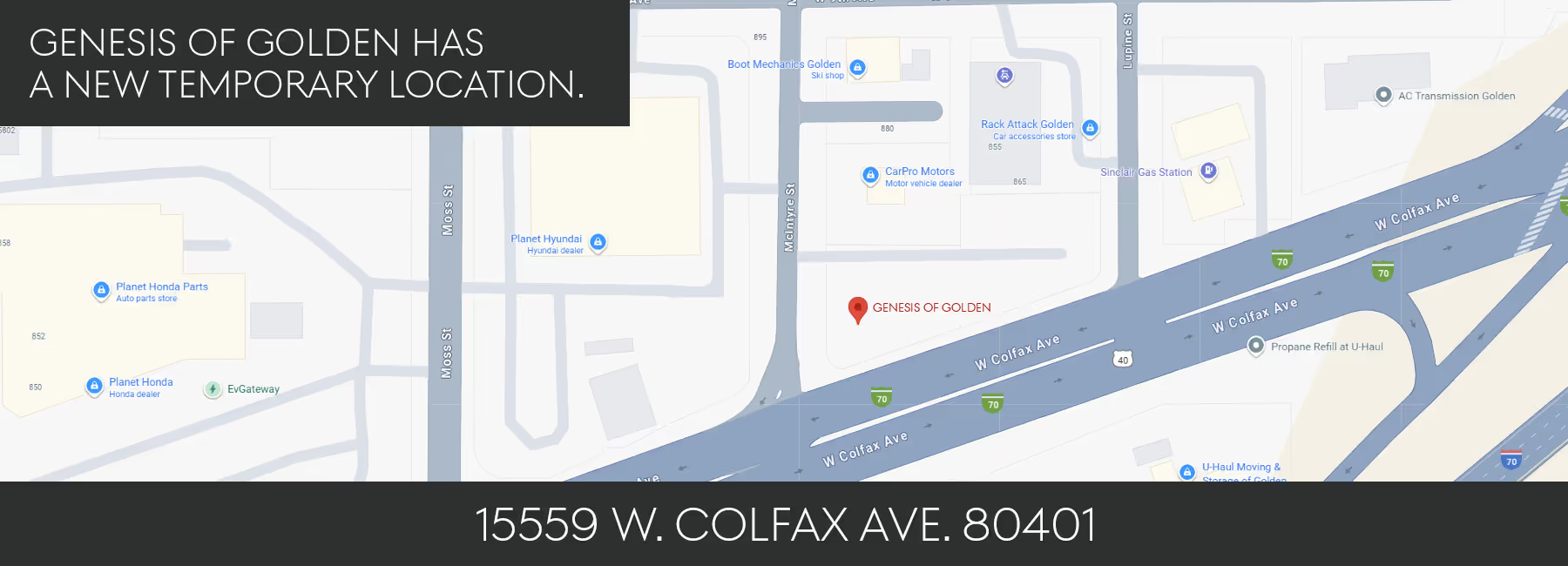 Genesis of Golden Golden CO