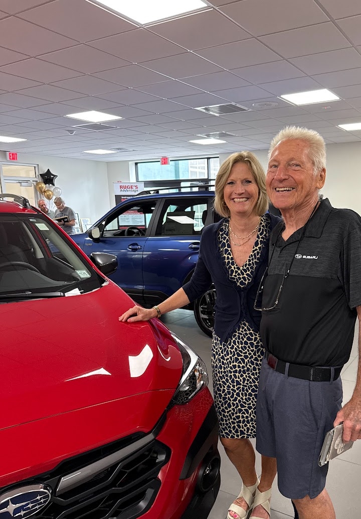 Exterior view of Ruge's Subaru.