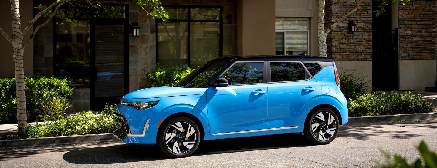 Kia Soul parked on the curb