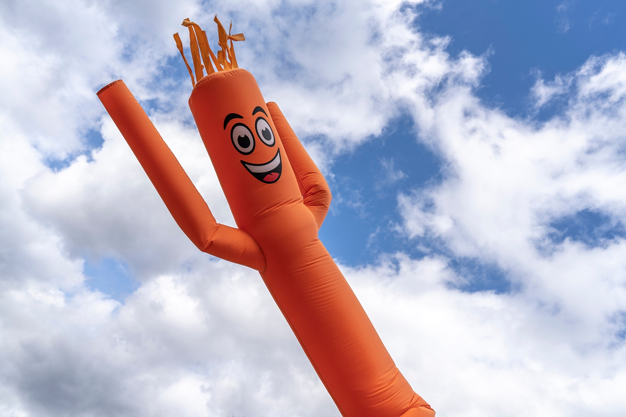 orange car inflatable