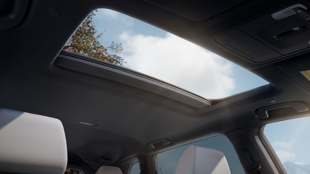 2026 Honda CR-V one-touch power moonroof open in cabin