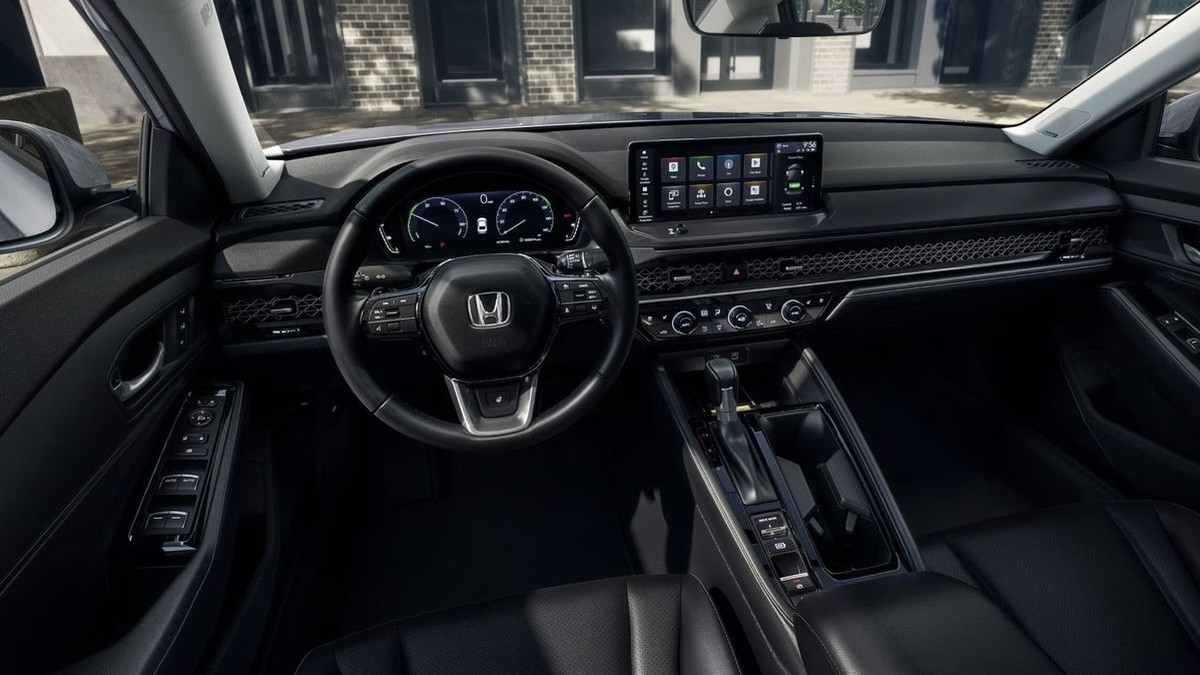 2026 Honda Accord leather-trimmed cabin interior with dashboard and center console