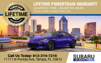 Tampa's Home Of The Lifetime Powertrain Warranty