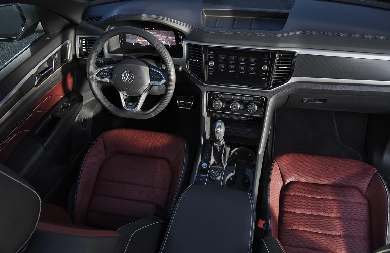 2023 VW Atlas Cross Sport interior steering wheel and dashboard