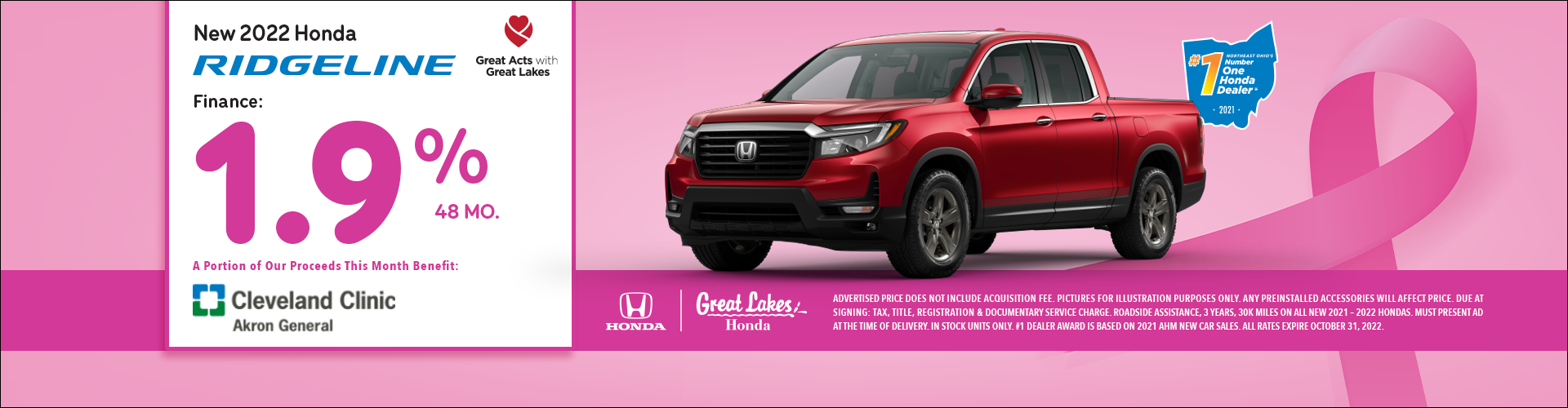 Buy Or Lease A Honda Ridgeline In Akron OH Great Lakes Honda