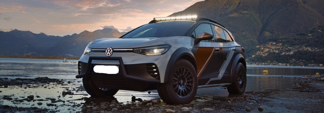 Volkswagen ID.XTREME concept vehicle in front of mountains