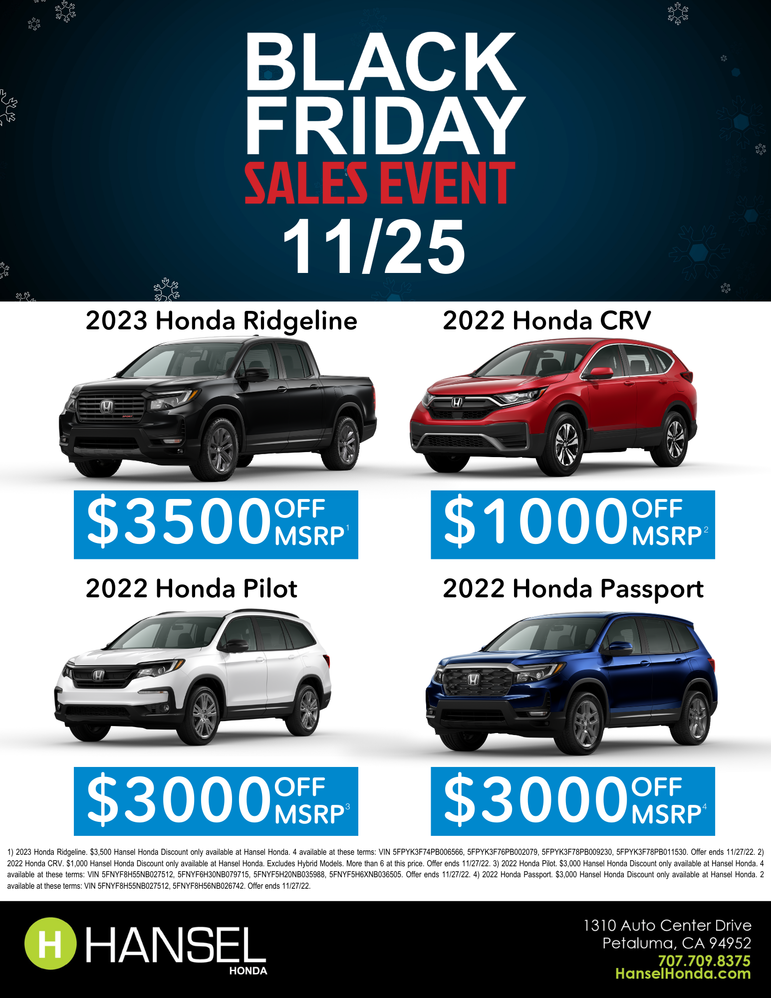 Black Friday Deals Hansel Honda