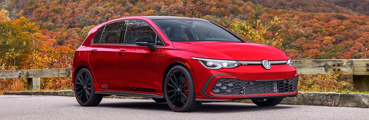 Red 2023 Volkswagen Golf GTI 40th Anniversary Edition exterior