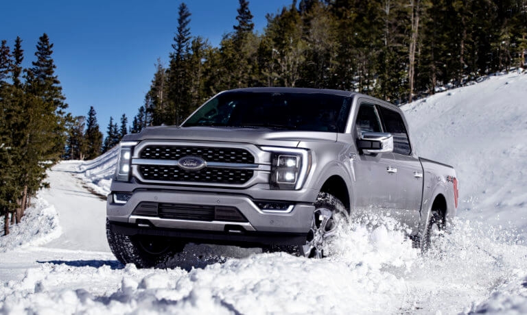 2023 Ford F-150 exterior in snow