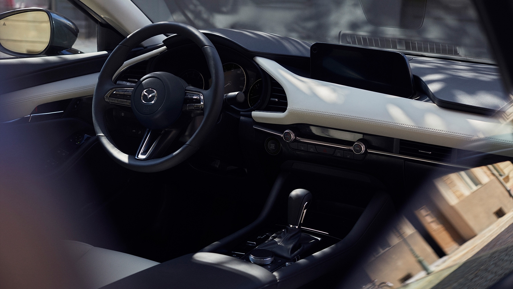 New 2022 Mazda3 Sedan Interior - Serving Jersey Village, TX