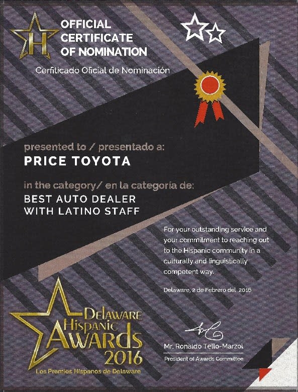 Price Toyota New Castle DE