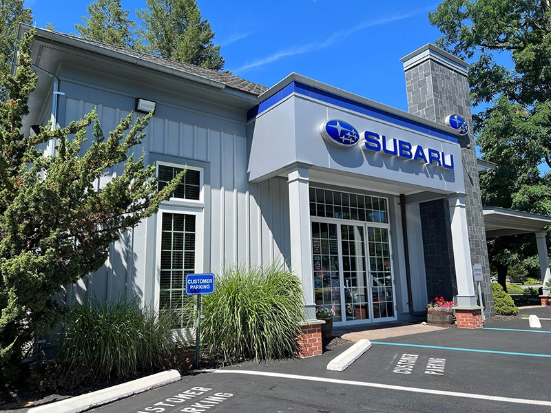 Exterior view of Ruge's Subaru.