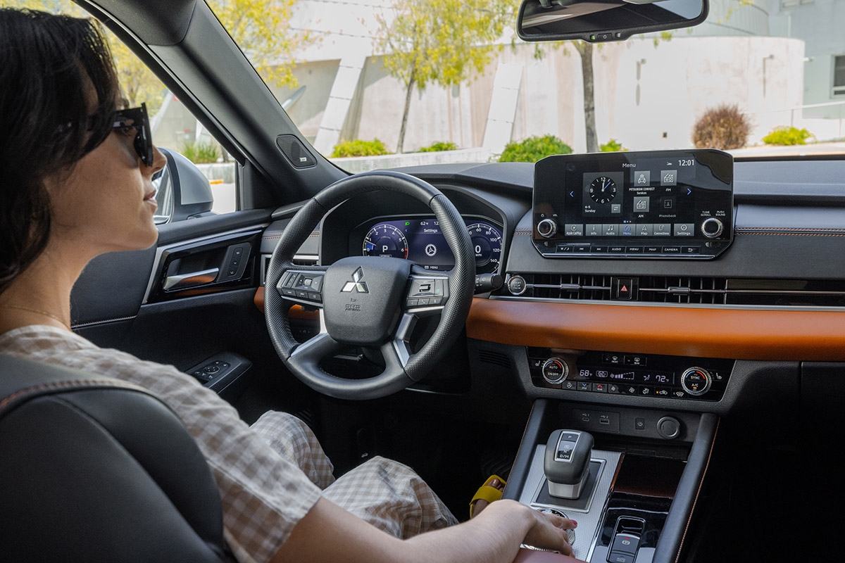 close-up of a woman in vehicle