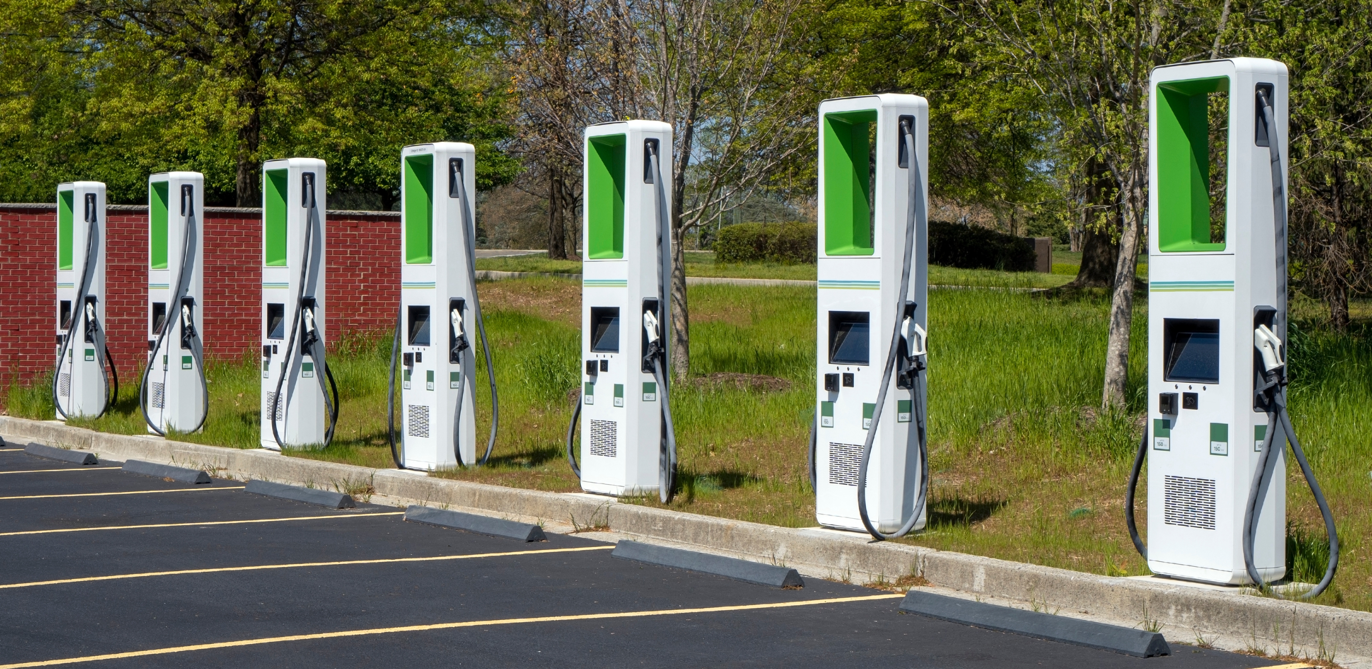 Lineup of Electric Vehicle Chargers