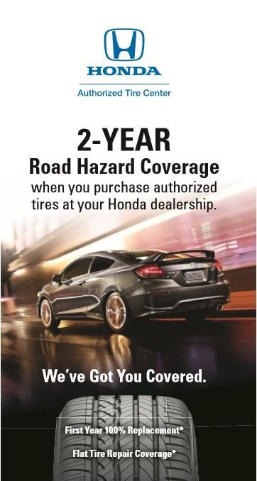 2-Year Tire Road Hazard Coverage | Stockton 12 Honda