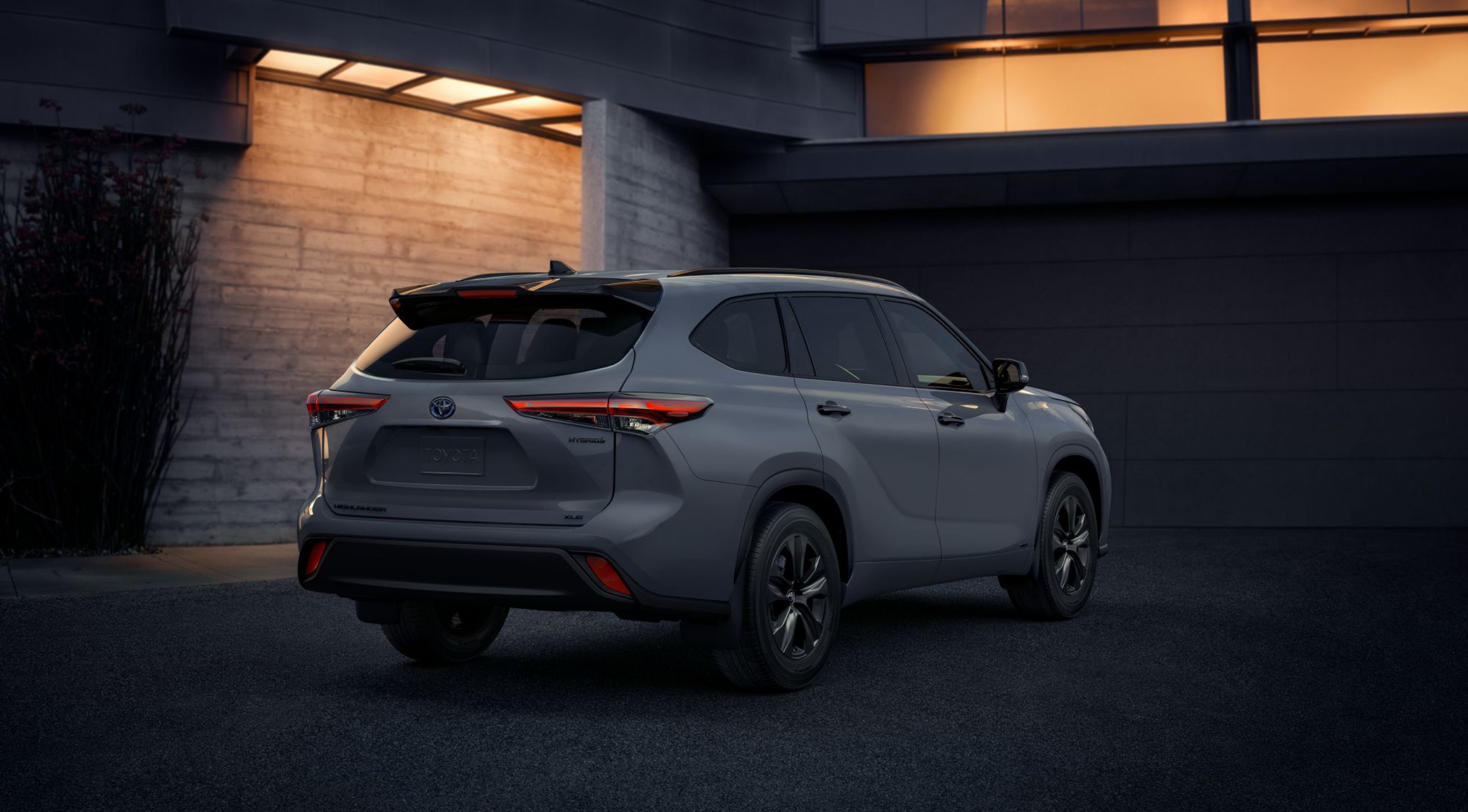Electric Car Dealership Showing Toyota Highlander Hybrid