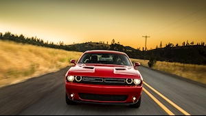 New Dodge Challenger on rural road