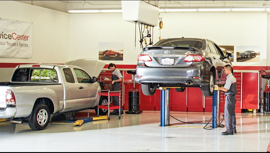 Toyota technician at work