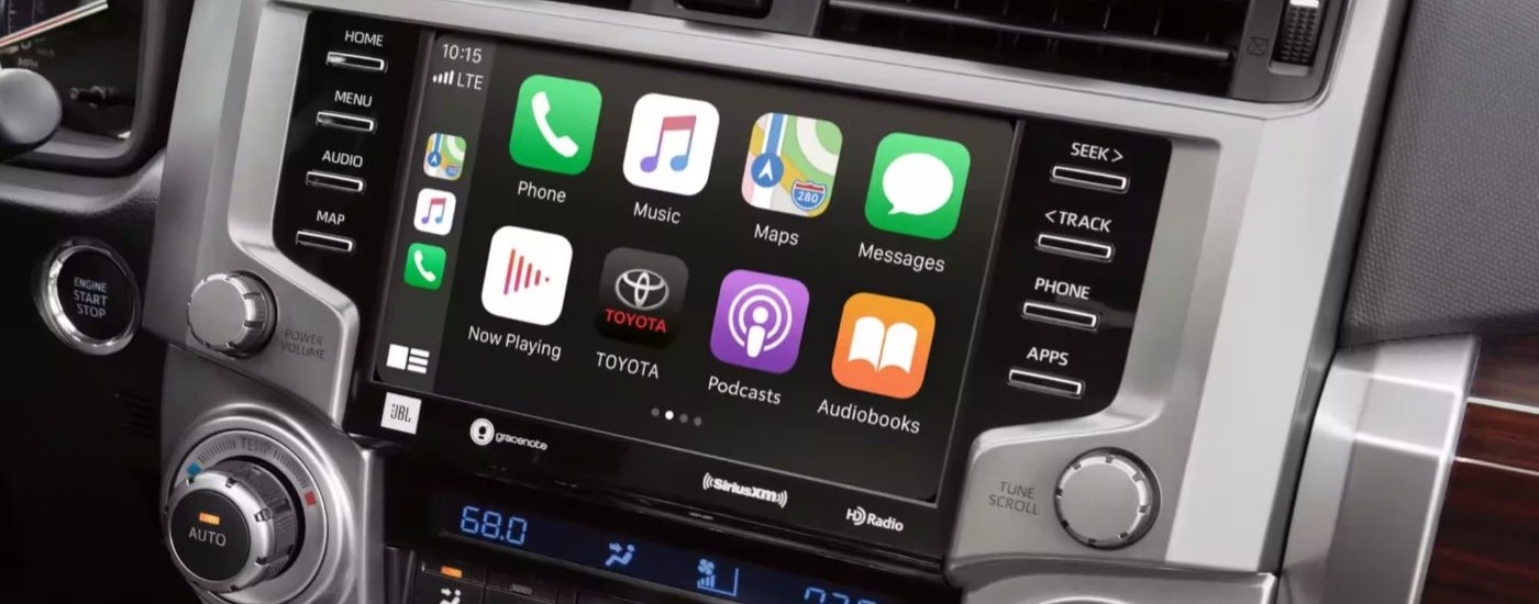 Apps are shown on the infotainment screen in a 2023 Toyota 4Runner Limited.