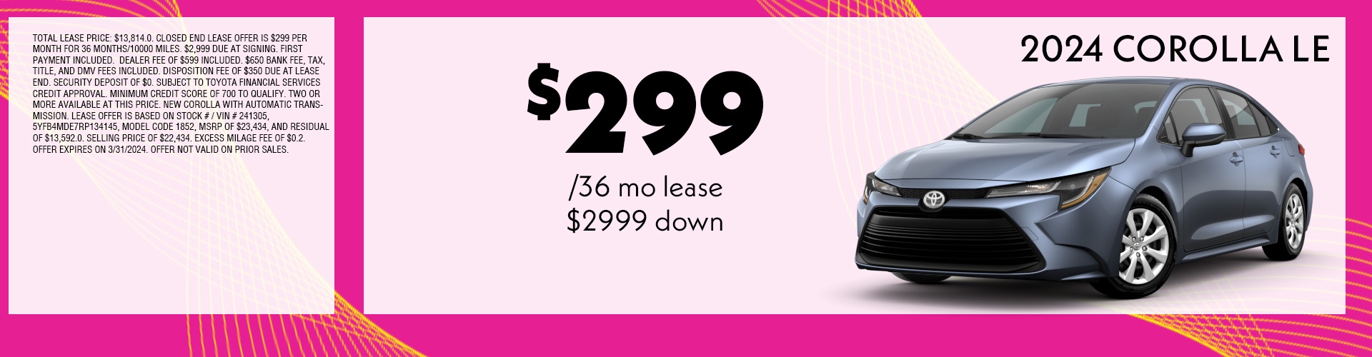 corolla lease special