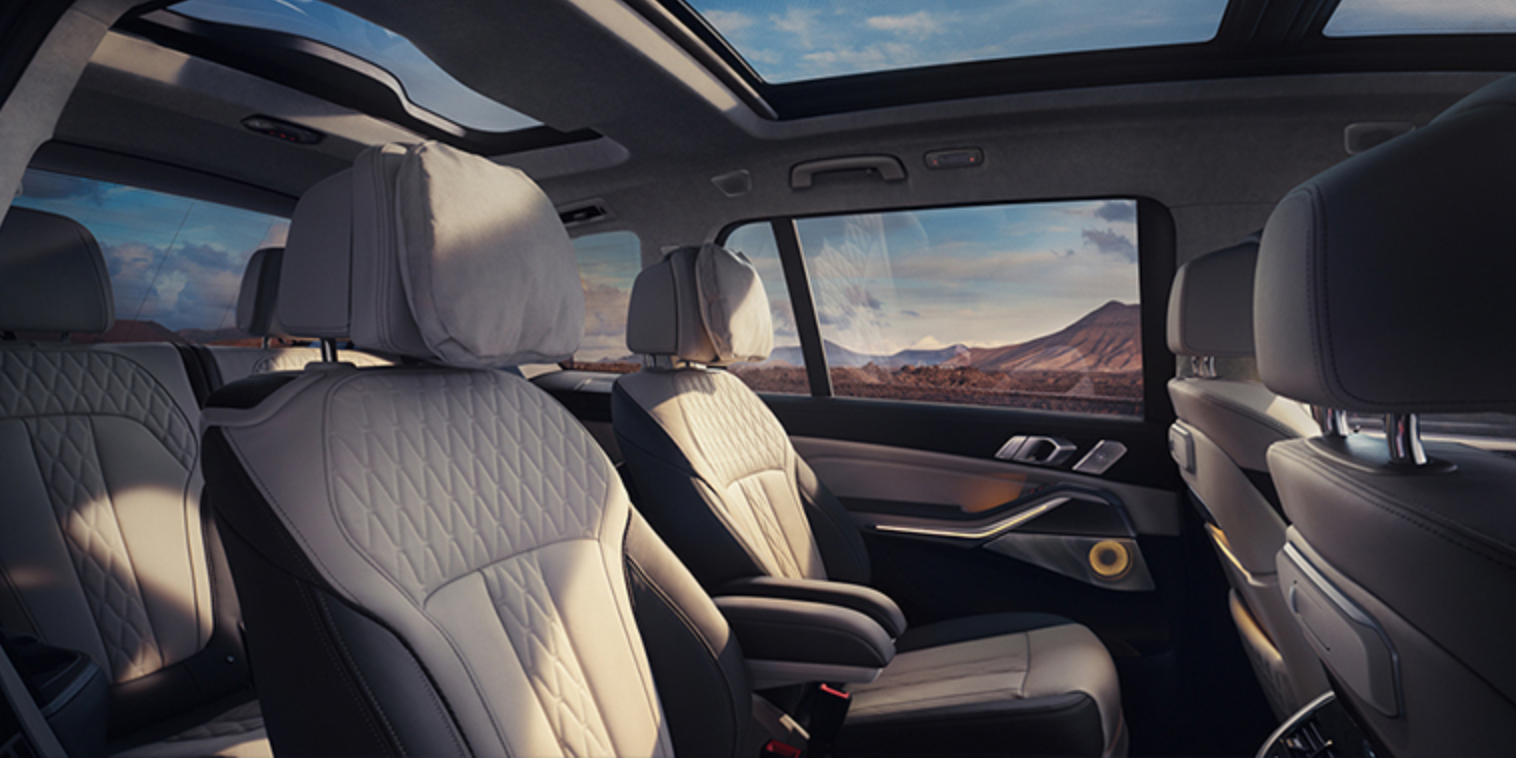 Interior back seat of BMW X7