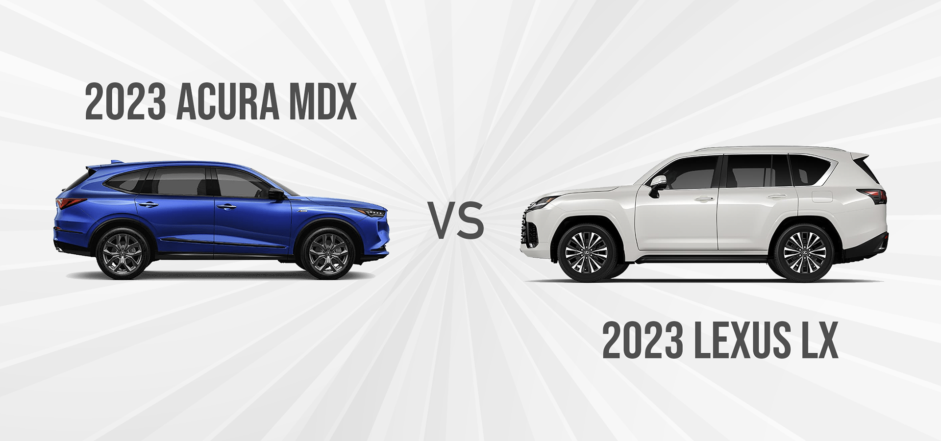 2023 Acura MDX vs. 2023 Lexus LX