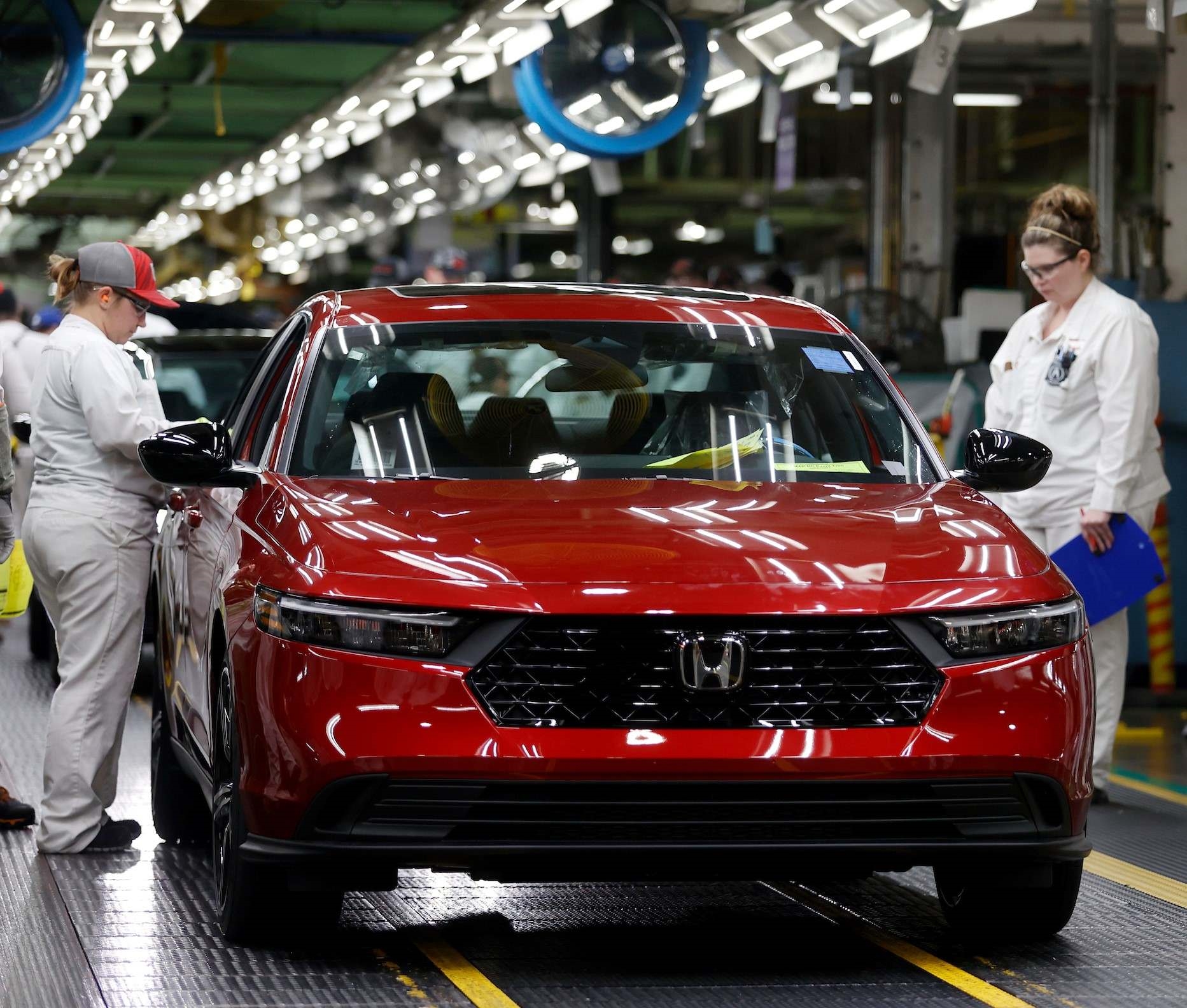 honda accord in the factory