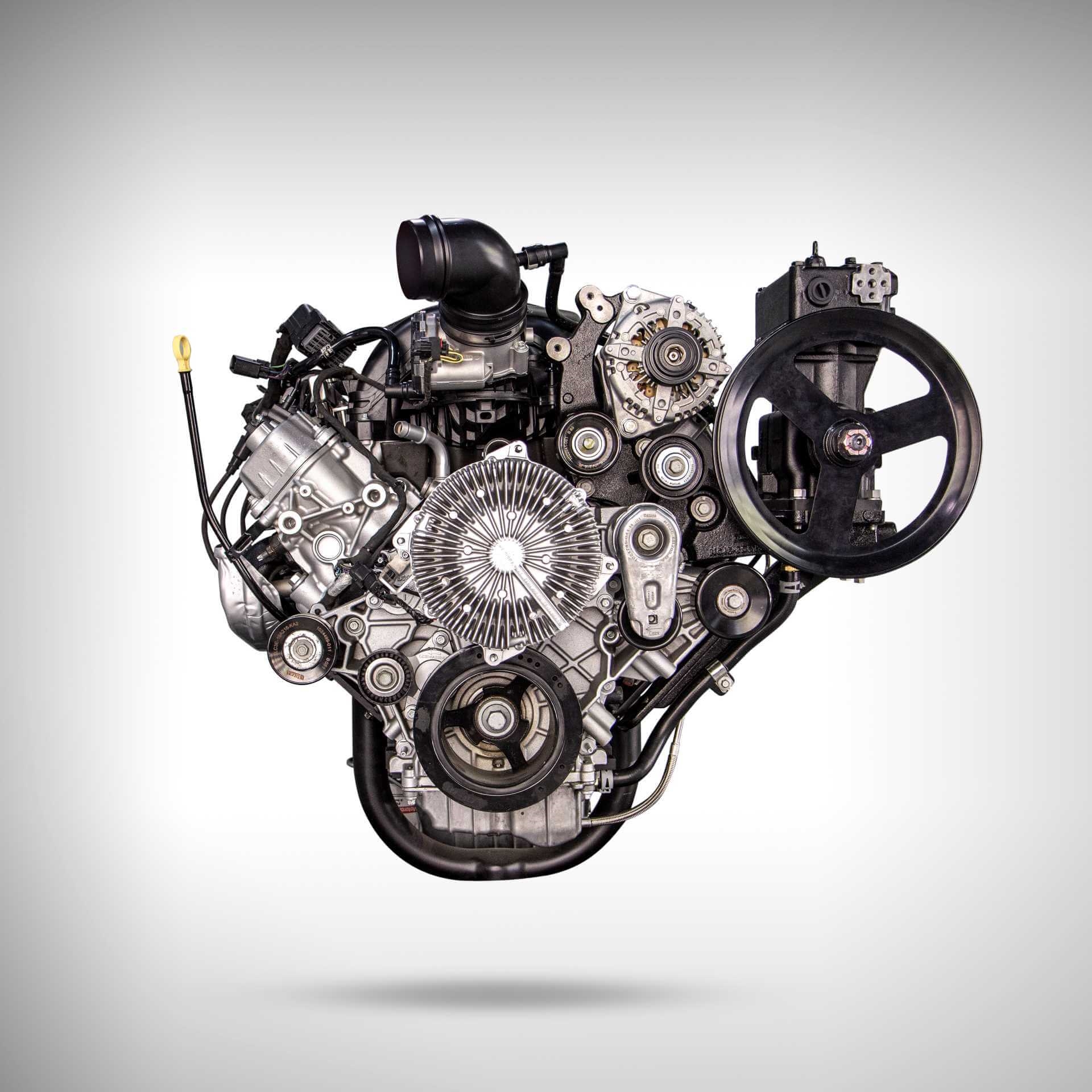 7.3L Power Stroke Diesel Engine with white background