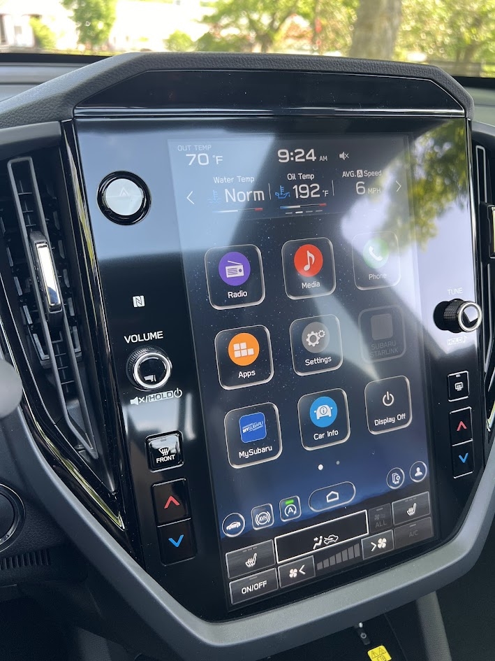 The dashboard of a 2025 Subaru Forester.