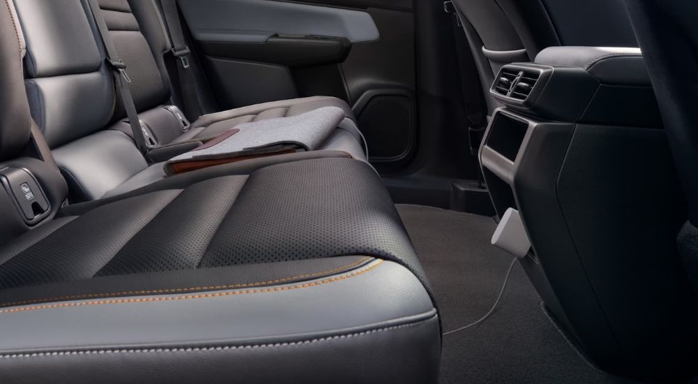 The gray and black interior of a 2024 Honda Prologue is shown.
