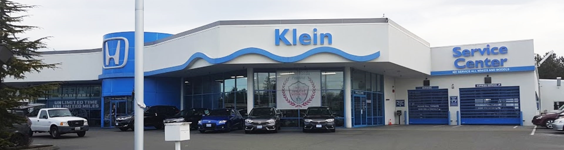 The Klein Honda Service Center is shown.