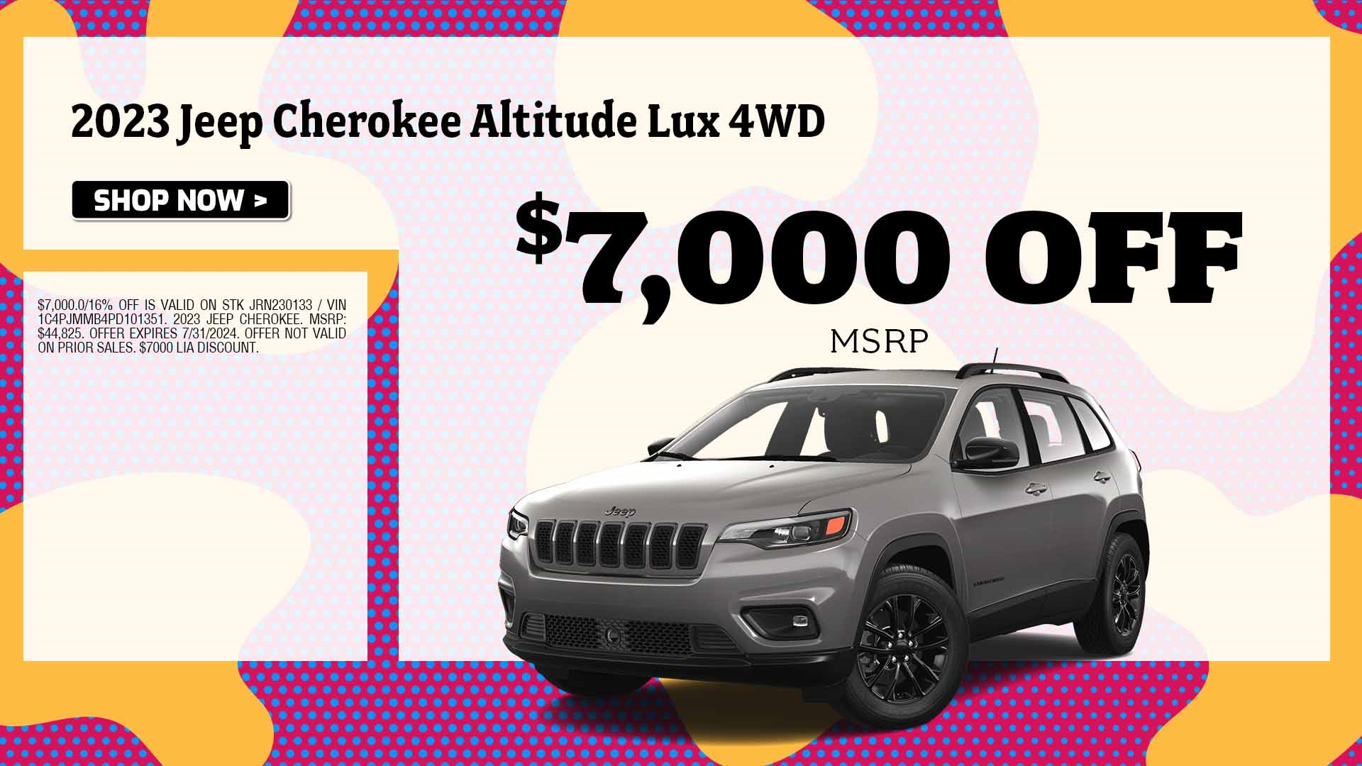 cherokee purchase special