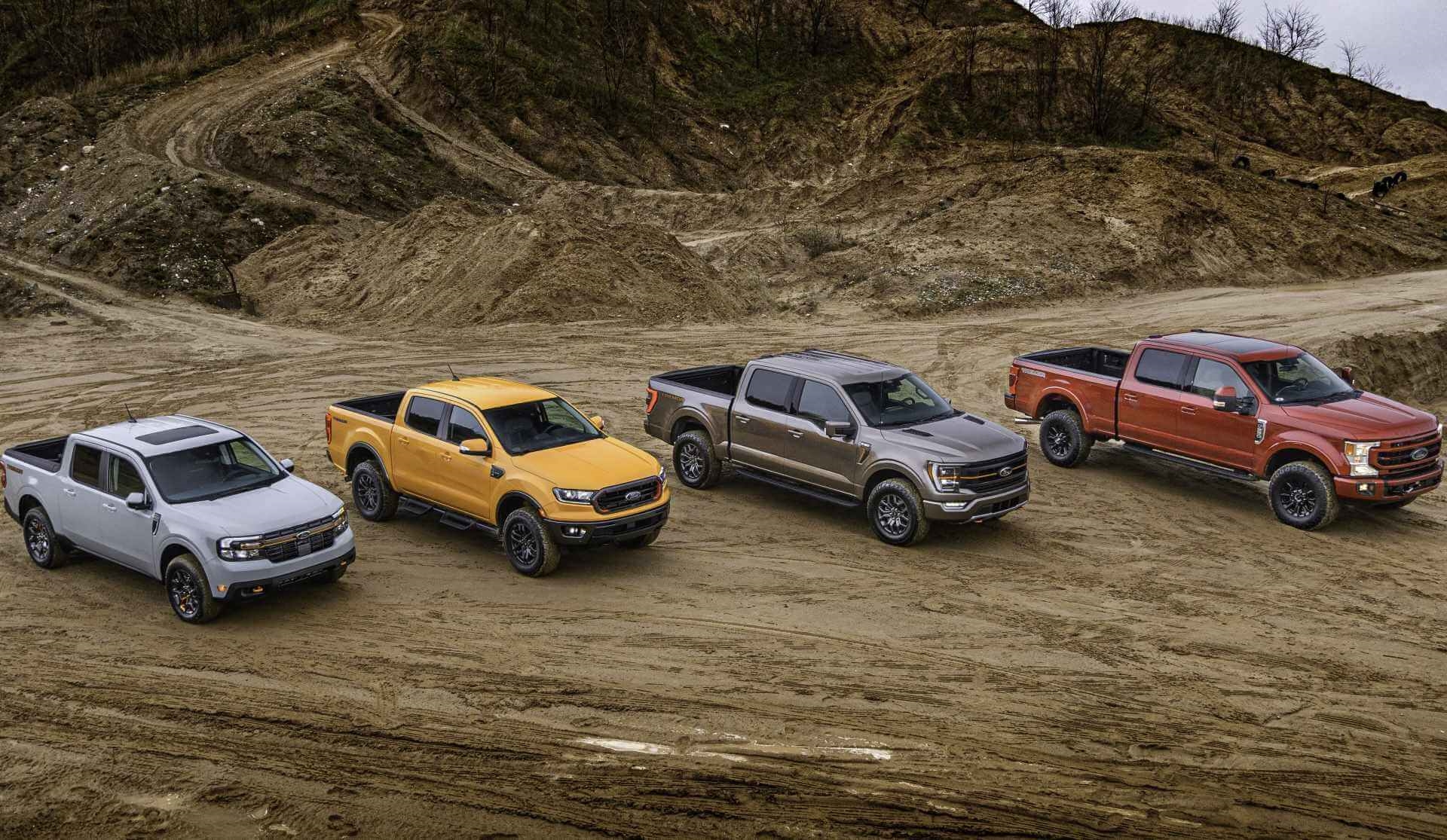 Ford Maverick among other models including Ranger and F-150 in Tremor package.