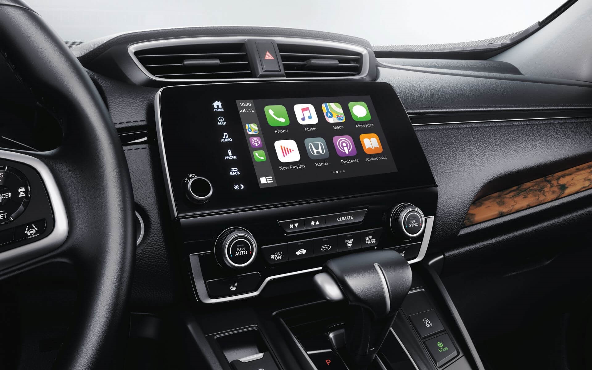 Honda CR-V Touring interior with 7-inch screen at the center.